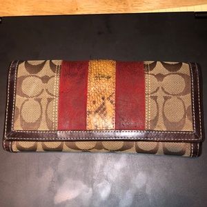 Coach snakeskin wallet